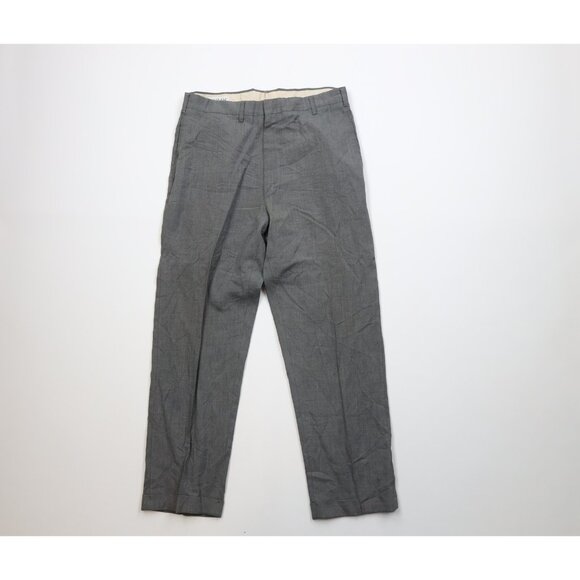 Vintage 60s 70s Streetwear Mens 32x28 Lightweight Wool Knit Chino Pants Gray USA
